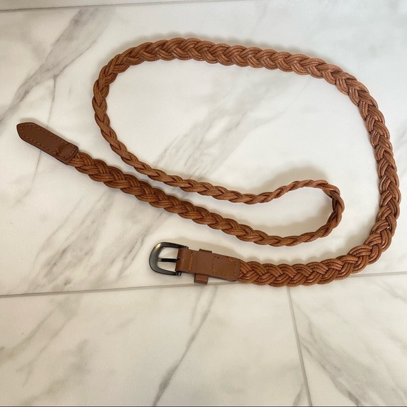 Vegan Leather 44" Tan Braided Boho Belt - Picture 5 of 11